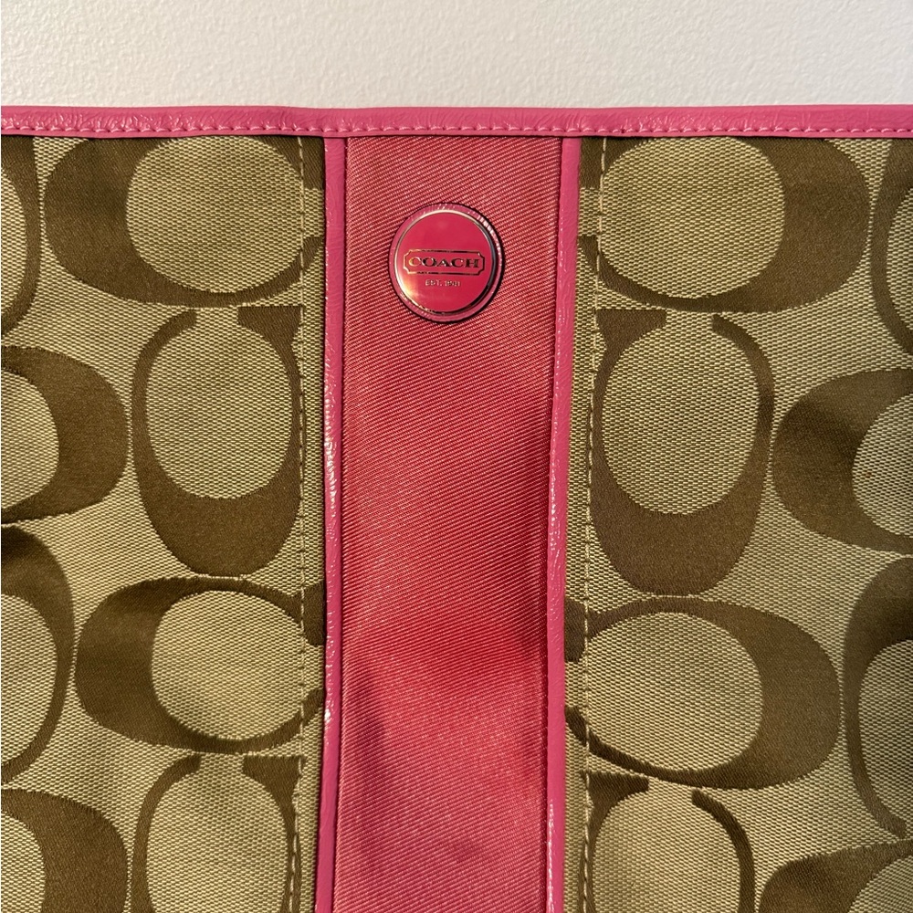 Coach Pink and Brown Crossbody Bag - Picture 4 of 9